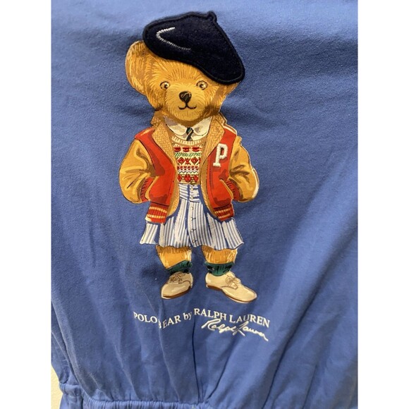 Polo Ralph Lauren Little Girls Polo Bear Cotton Jersey Dress Sz M 8-10 Years old - Picture 7 of 9